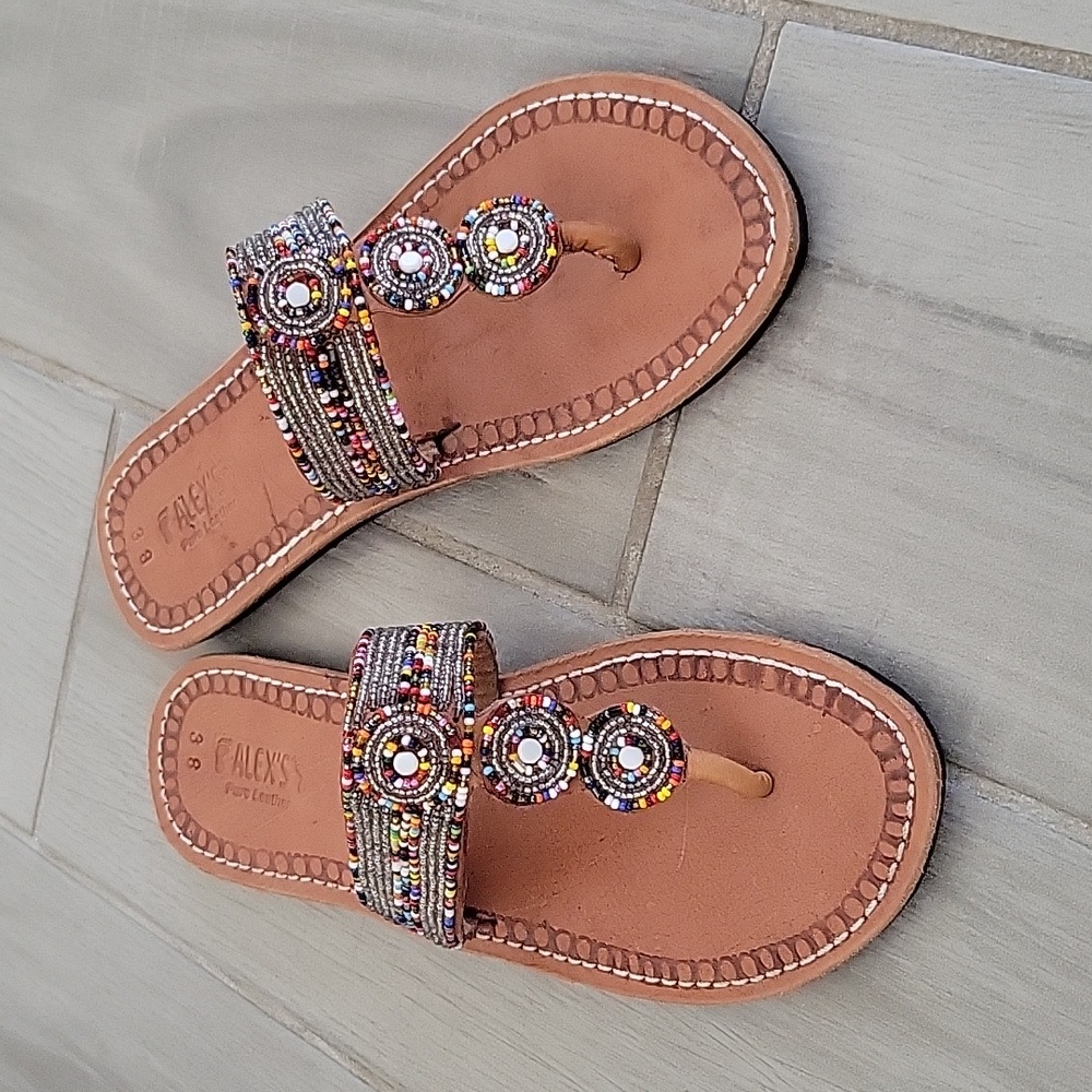Alex's Beaded Leather Manmade Slip-on size 8